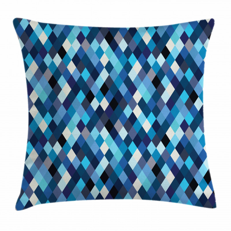 Blue Toned Hexagons Pillow Cover
