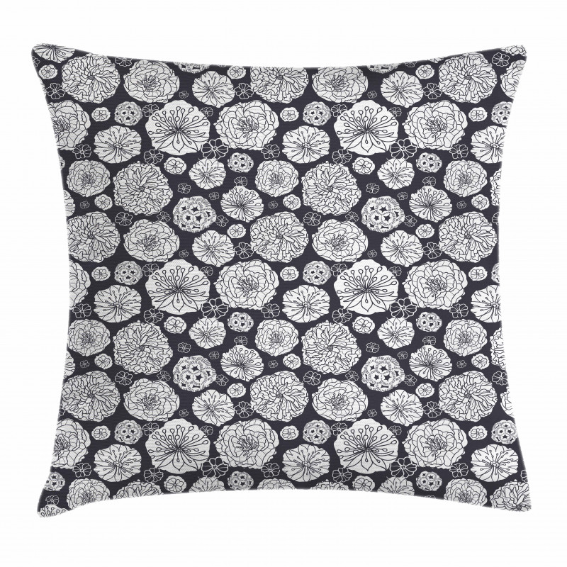 Sketchy Floral Dandelion Pillow Cover