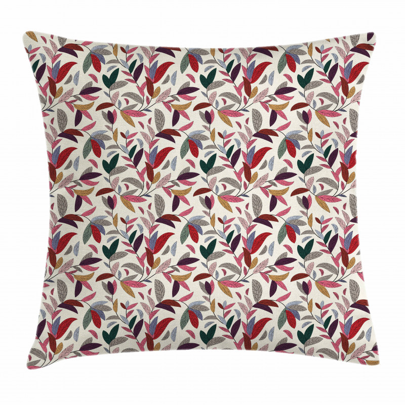 Modern Swirls Leaves Pillow Cover