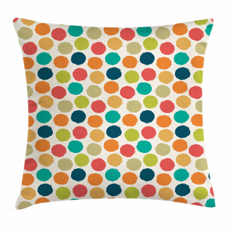 Hipster Polka Dots Tile Pillow Cover