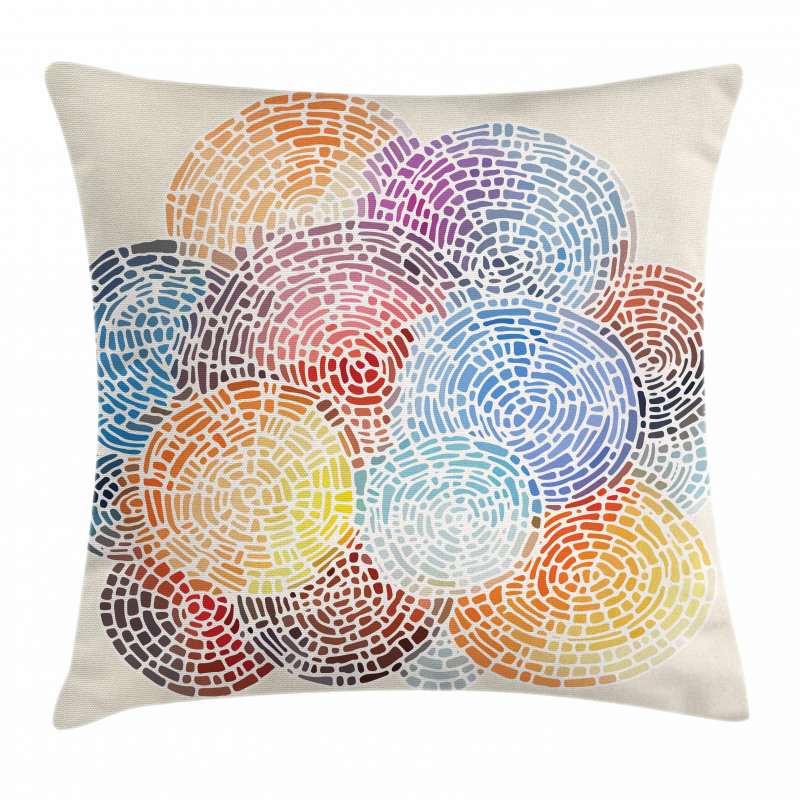 Abstract Mosaic Spots Pillow Cover