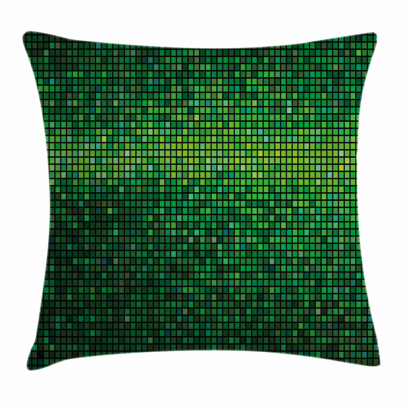 Digital Mosaic Pixel Grid Pillow Cover