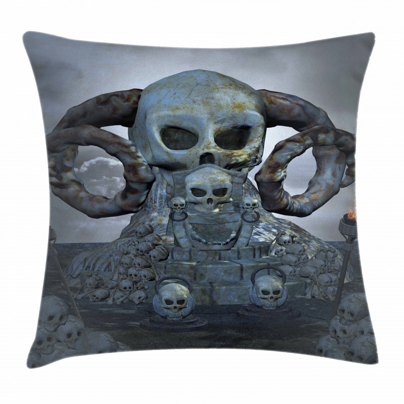 Scary Horns Graves Pillow Cover