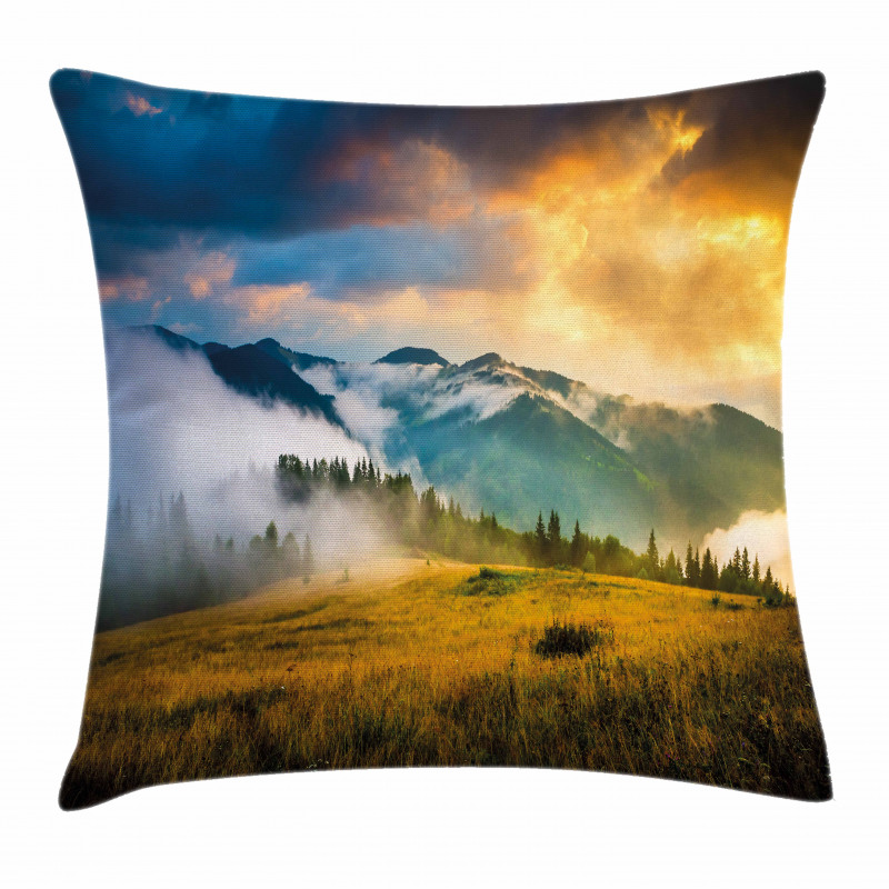 Misty Mountaintops Pillow Cover