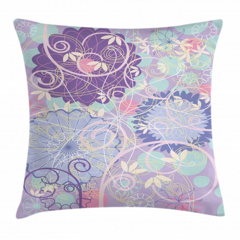 Dandelions Leaves Swirls Pillow Cover