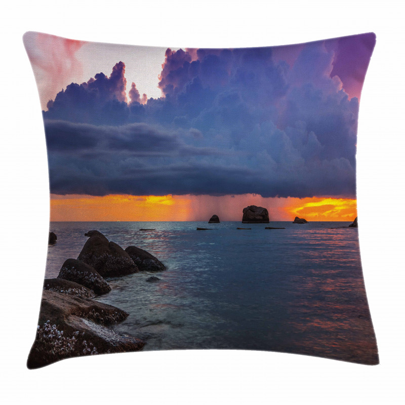 Tropic Seashore Sunset Pillow Cover