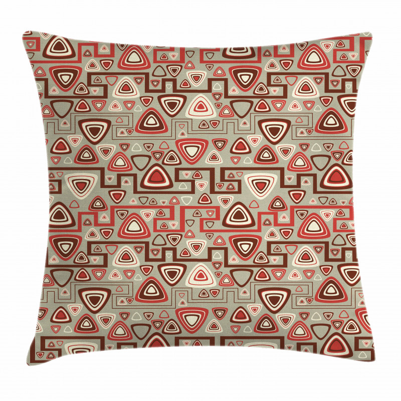Rounded Triangles Art Pillow Cover