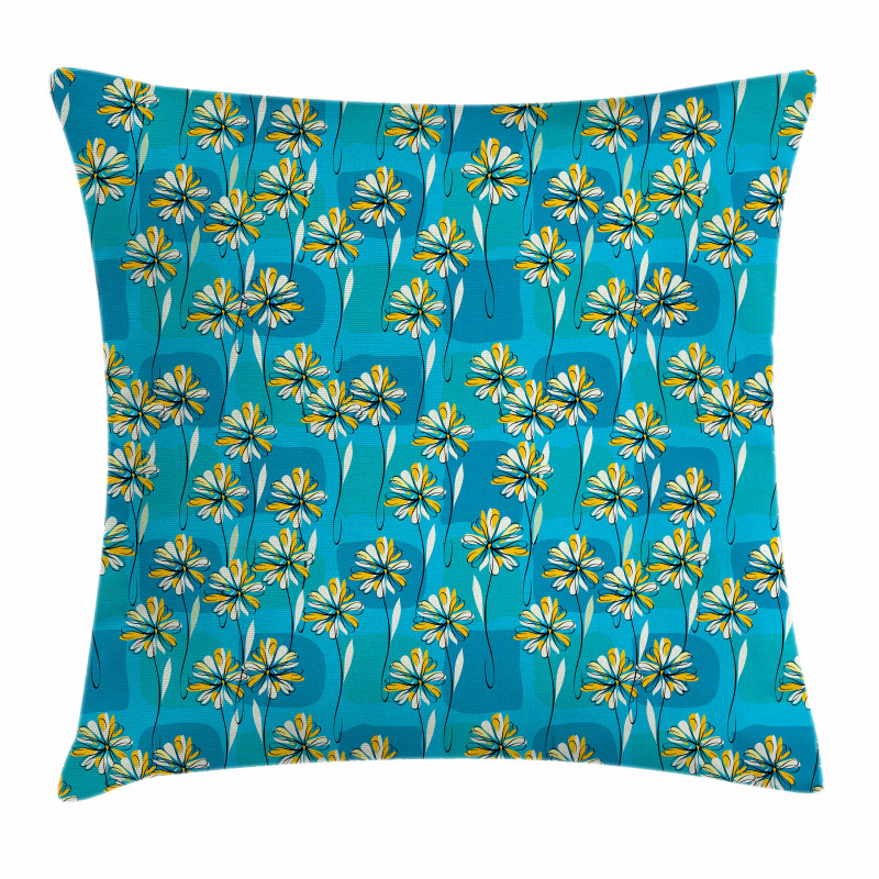 Sketchy Garden Flowers Pillow Cover