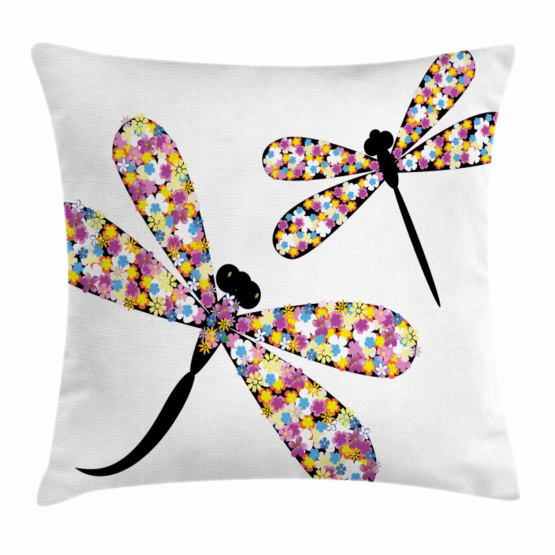 Dragonflies Black Body Pillow Cover