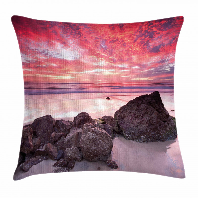 Australian Seascape Dawn Pillow Cover