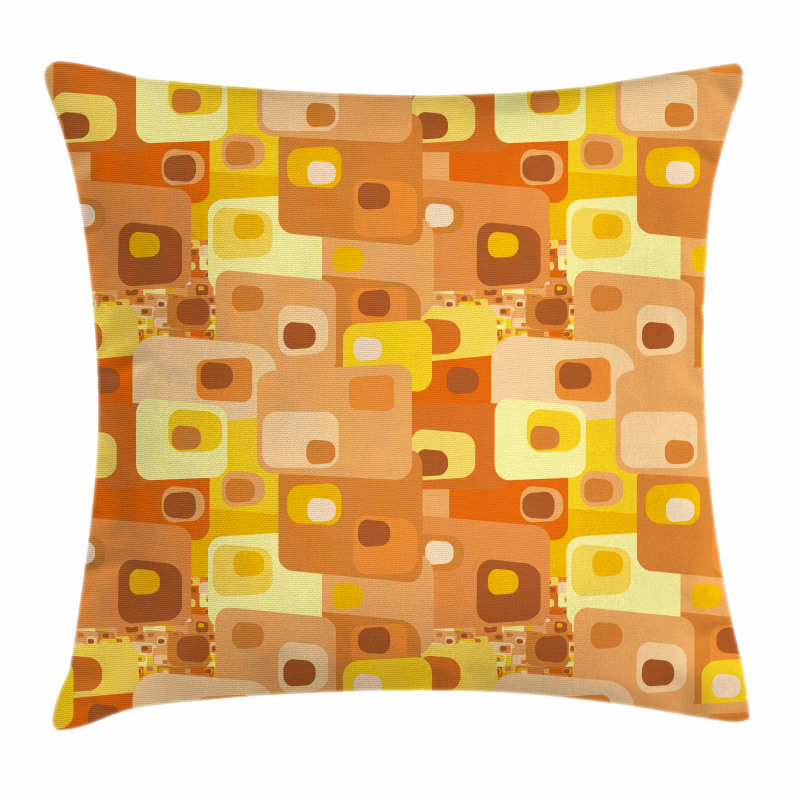 Rounded Funky Squares Pillow Cover