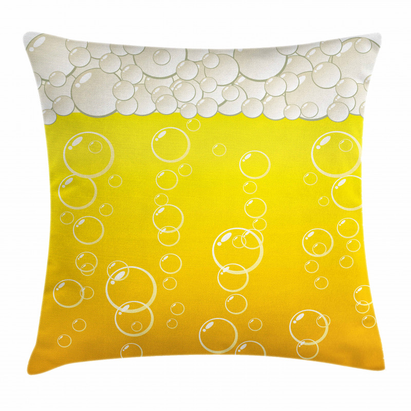 Bubbles Beer Macro Pillow Cover