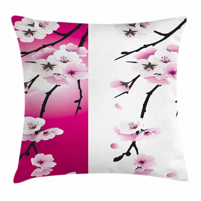 Apricot Flowers Blooms Pillow Cover