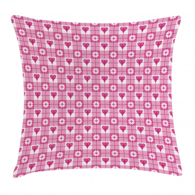Heart and Flowers Petals Pillow Cover