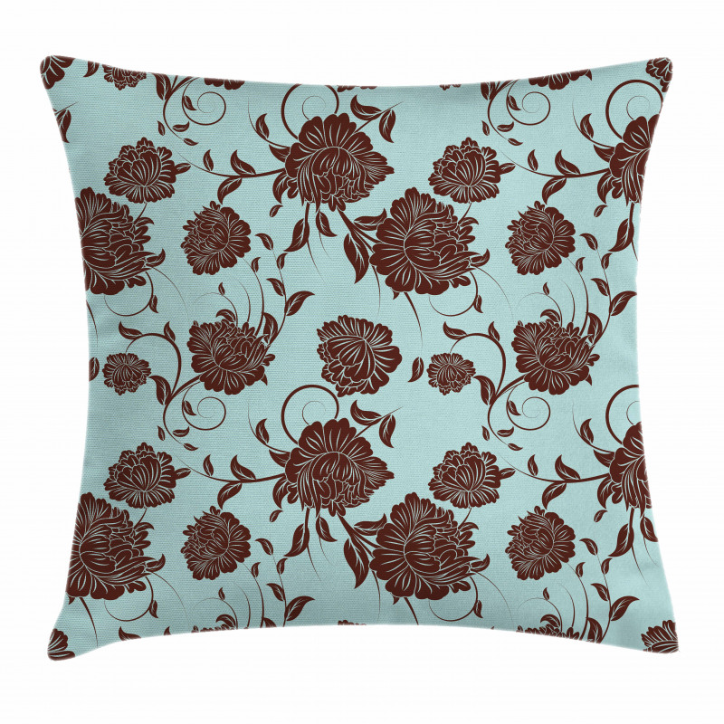 Flower Ornaments Retro Pillow Cover