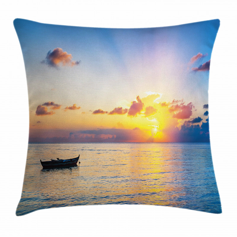 Rising Sun Sea Maldives Pillow Cover