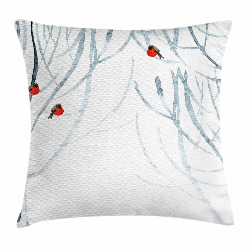Woods Bullfinches Pillow Cover