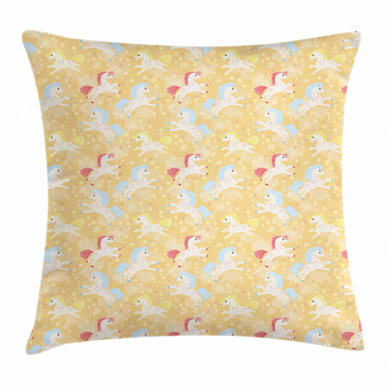Unicorns Abstract Stars Pillow Cover