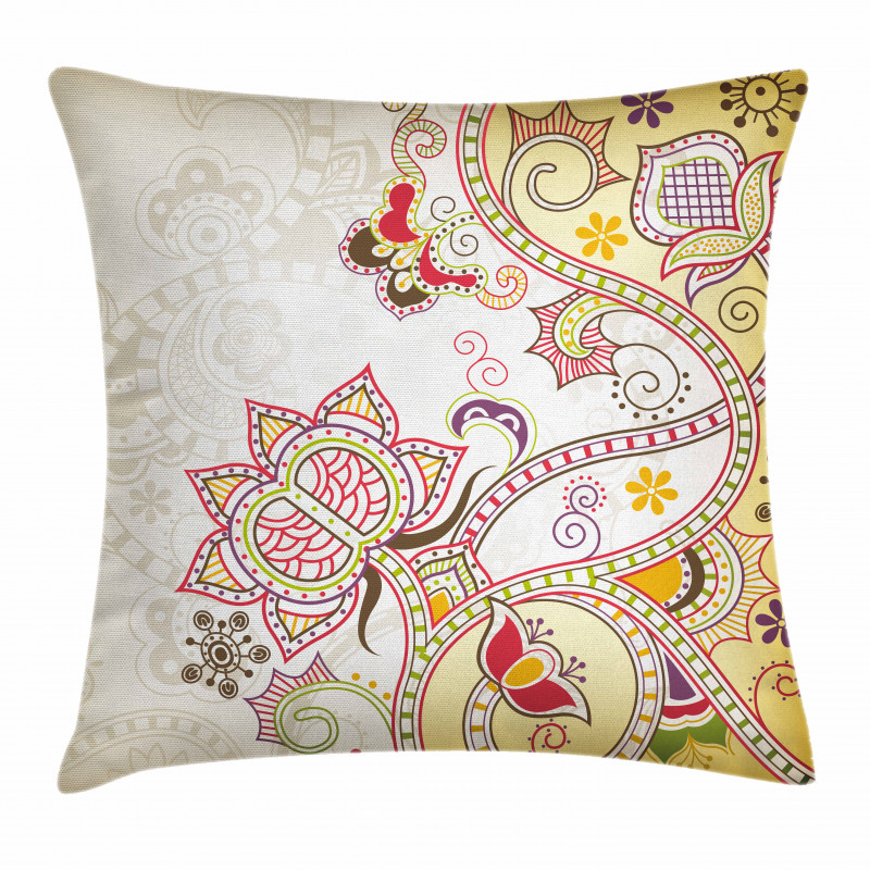Flower Ornaments Pillow Cover
