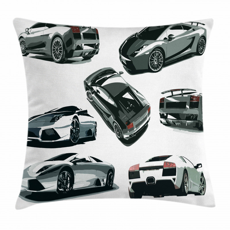 Cars from Various Angles Pillow Cover