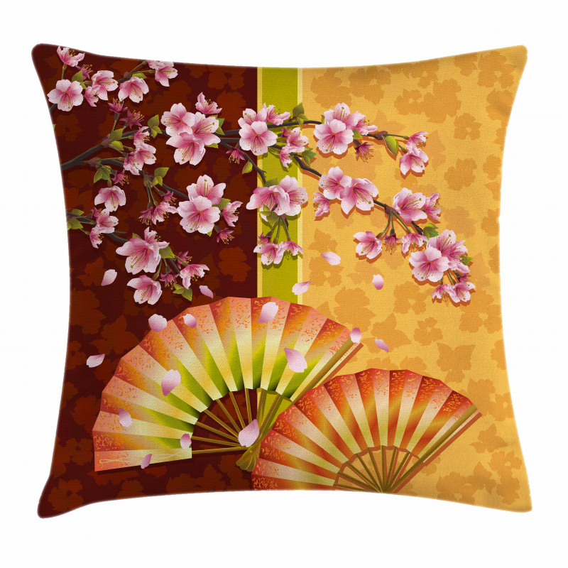 Sakura Blossoms Asian Pillow Cover