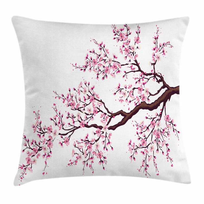 Sakura Branch Blossoms Pillow Cover