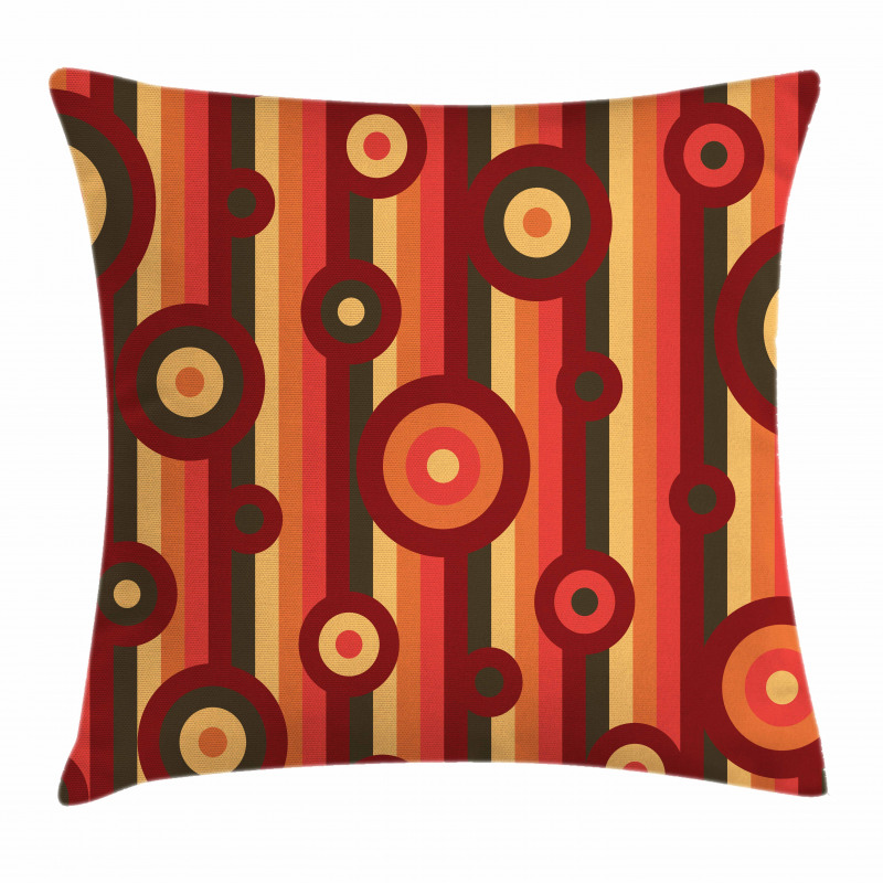 Circles Dots Stripes Art Pillow Cover