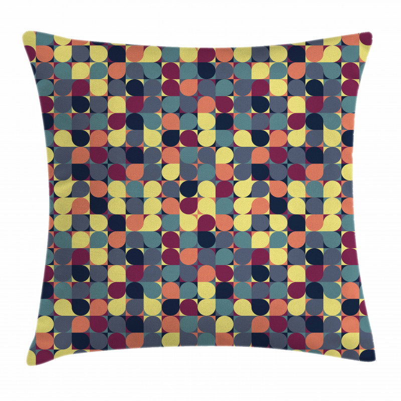 Pastel Circles Squares Pillow Cover