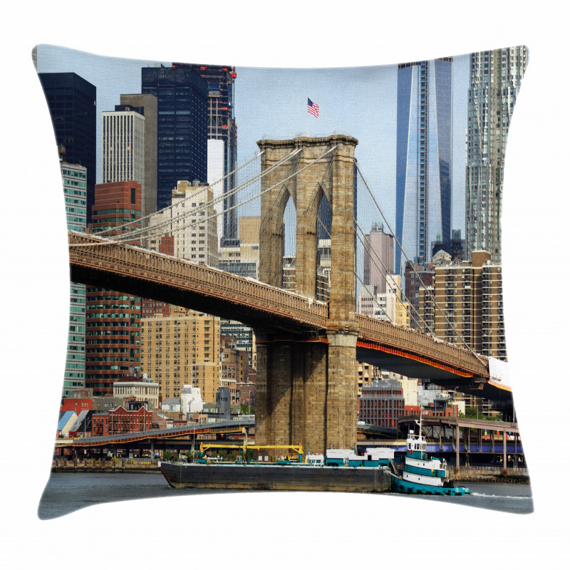 Skyline of Brooklyn NYC Pillow Cover