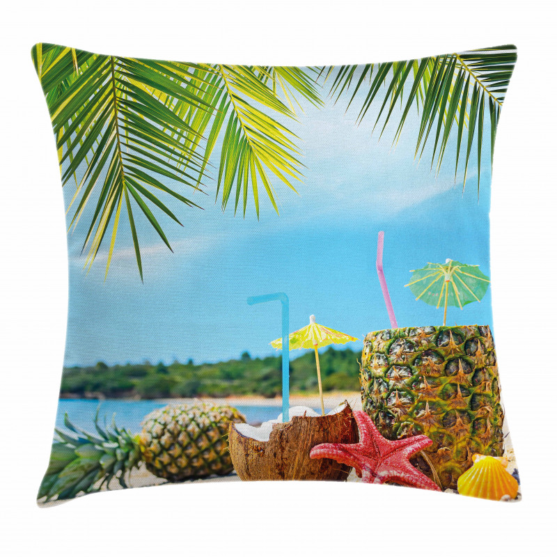 Coconut Pineapple Summer Pillow Cover