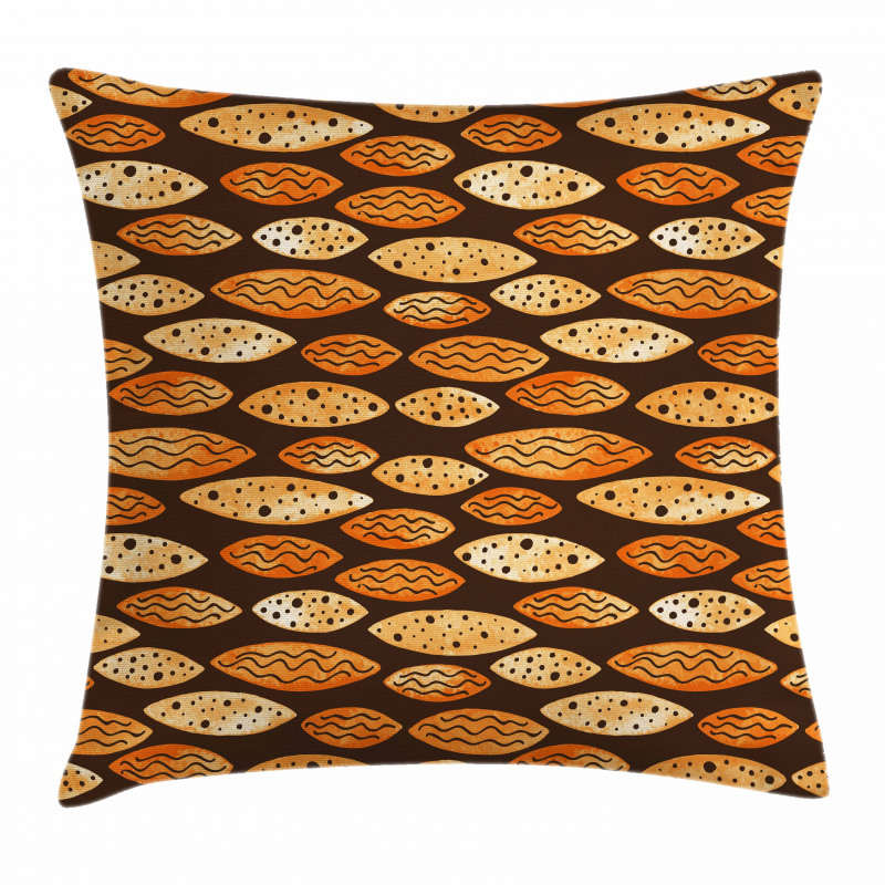 Spots Waves Elliptic Pillow Cover