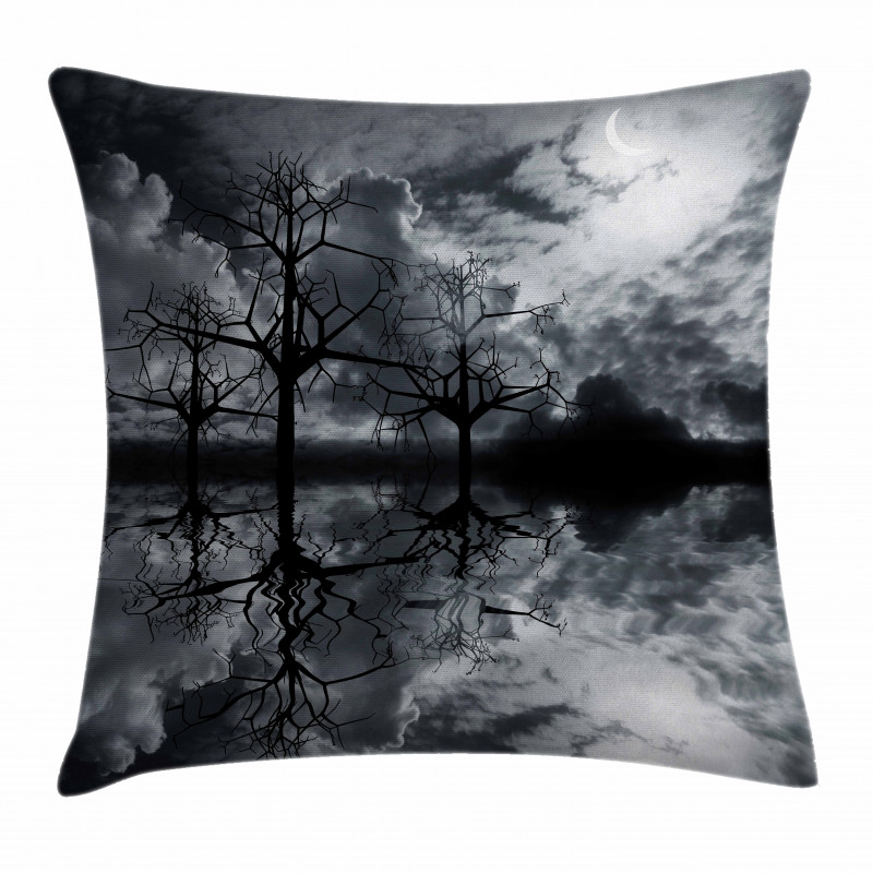 Trees Night Sky Cloud Pillow Cover
