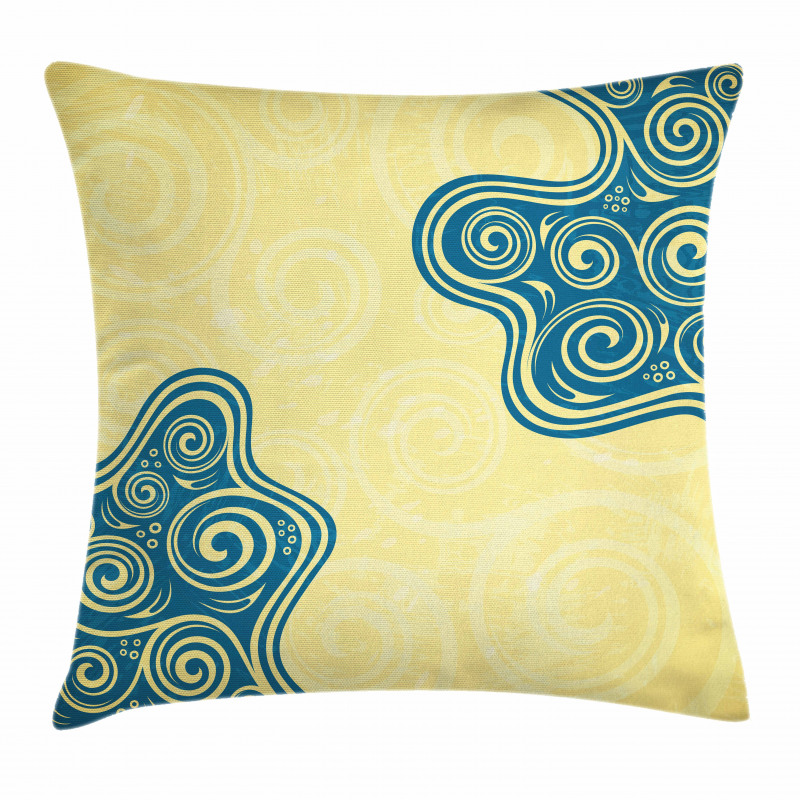 Vintage Floral Spiral Pillow Cover
