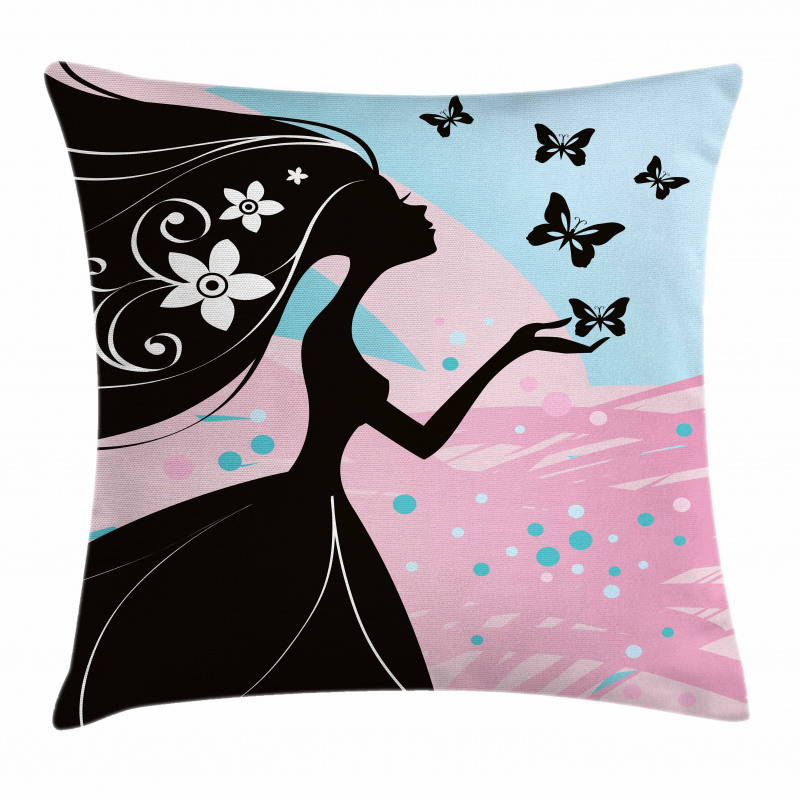 Butterfly Floral Head Pillow Cover