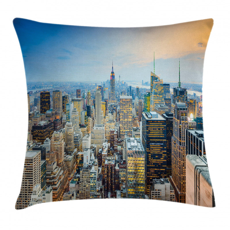 Aerial View New York City Pillow Cover