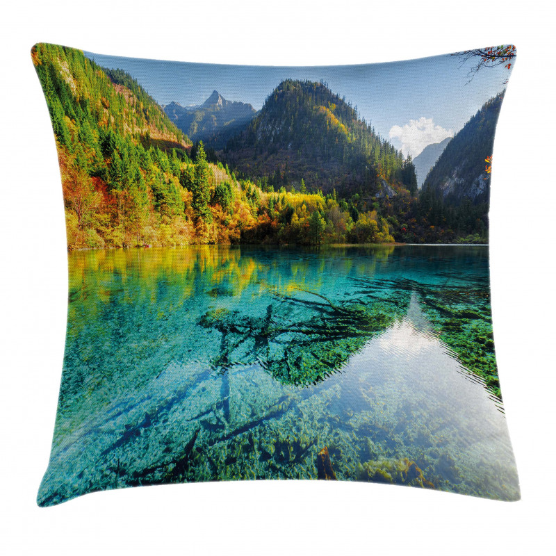 Idyllic Mountain Creek Pillow Cover