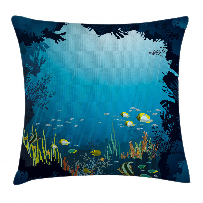 Tropical Fishes and Reefs Pillow Cover