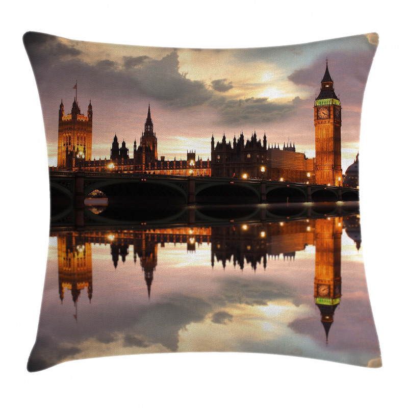 Surreal Evening Big Ben Pillow Cover