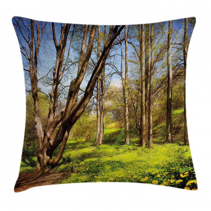 Spring Forest Flowers Pillow Cover