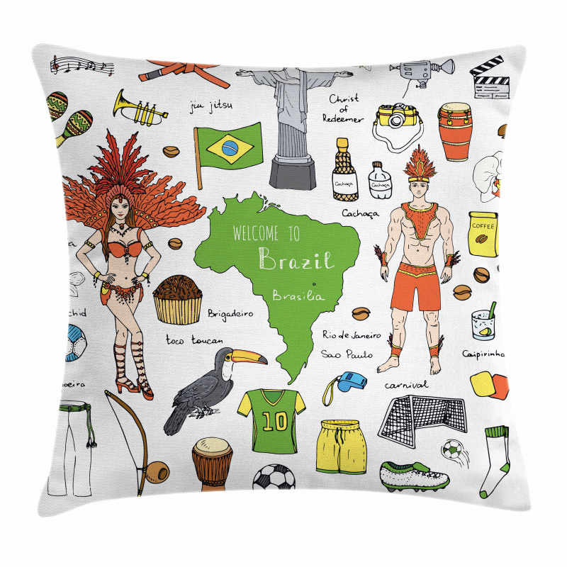 Brazilian Nation Pillow Cover