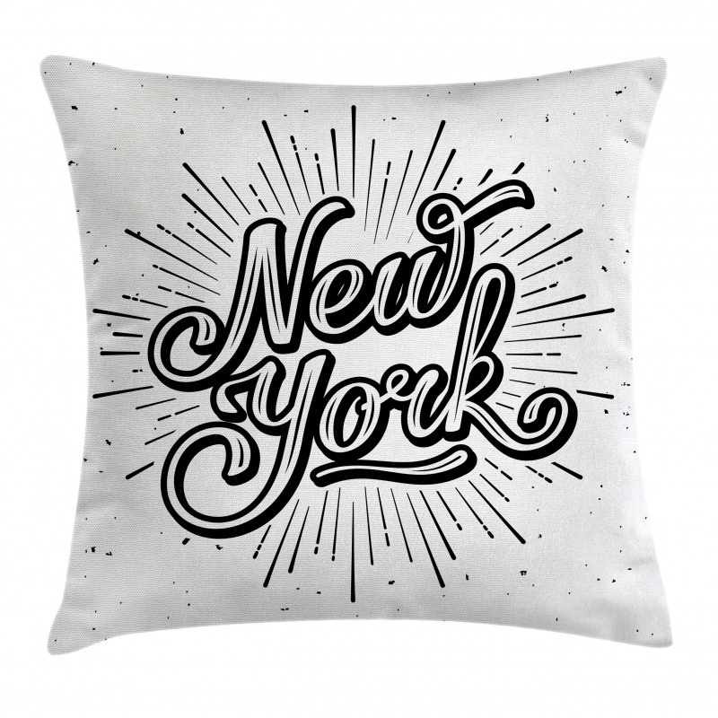New York Typography Pillow Cover