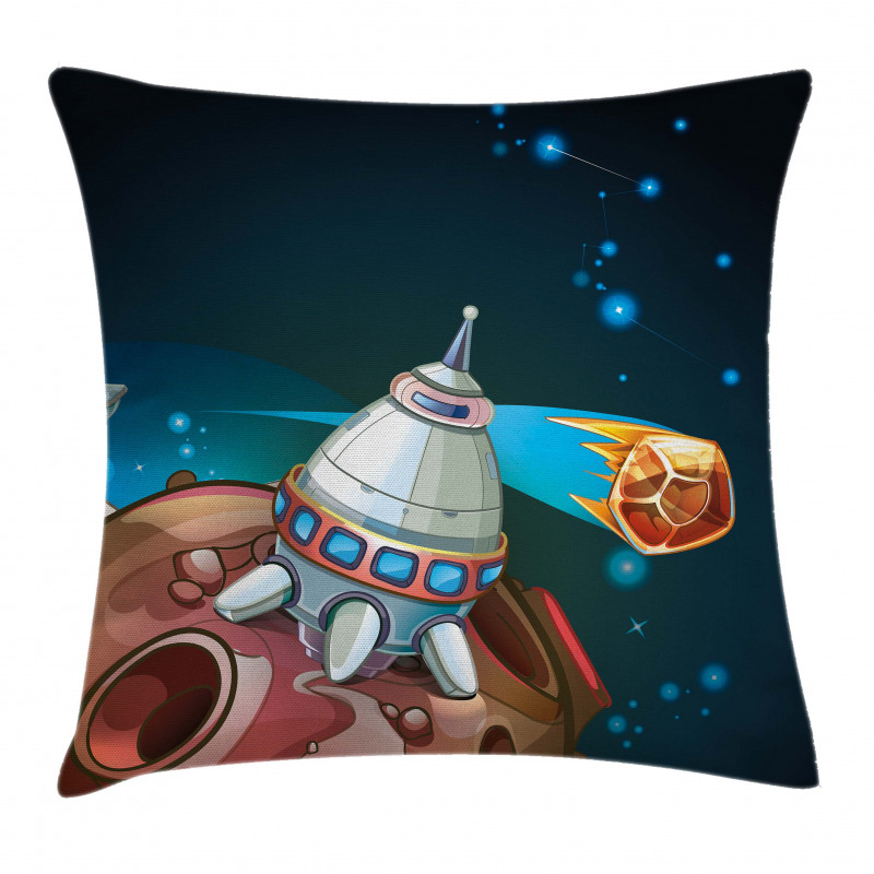 Spacecraft Planet Space Pillow Cover