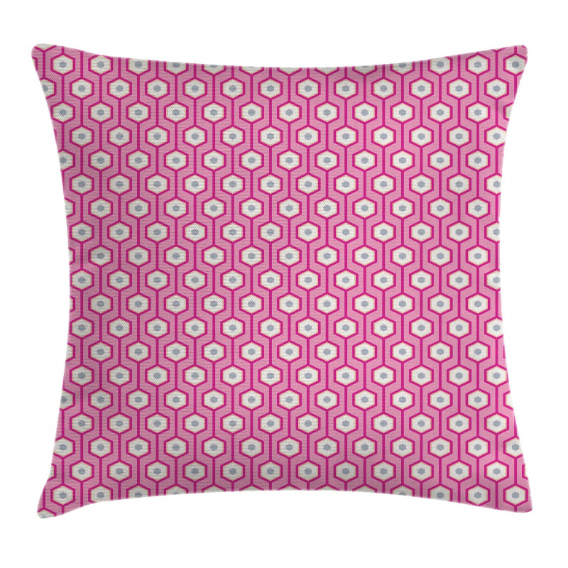 Vertical Hexagons Dots Pillow Cover