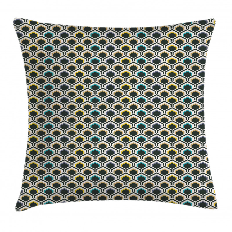 Hexagonal Overlapping Pillow Cover