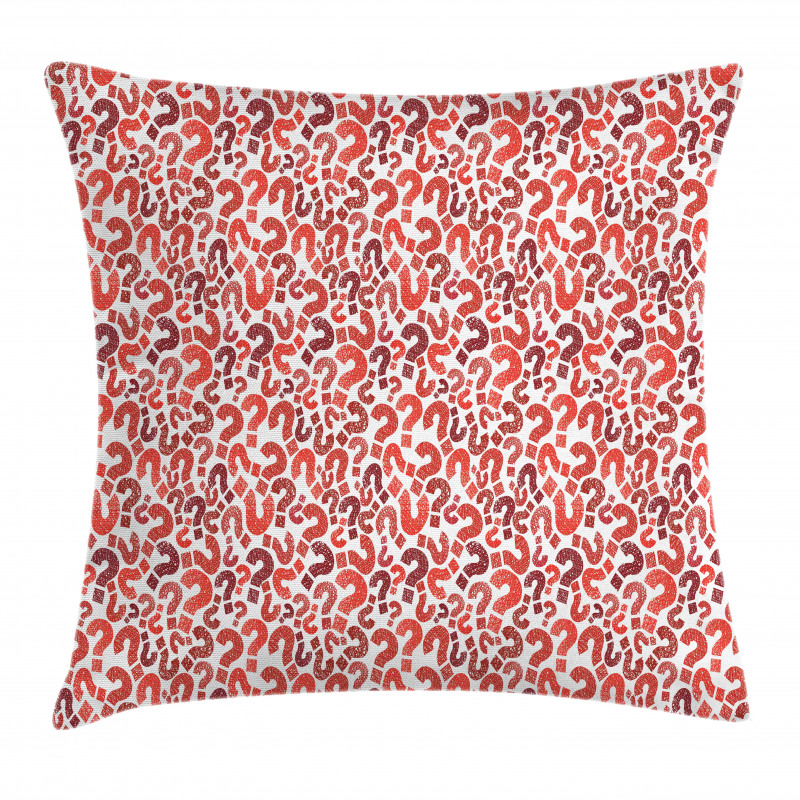 Question Marks Pattern Pillow Cover