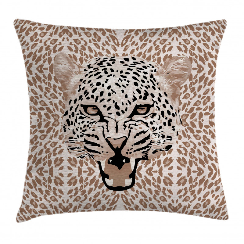 Roaring Wild Leopard Pillow Cover
