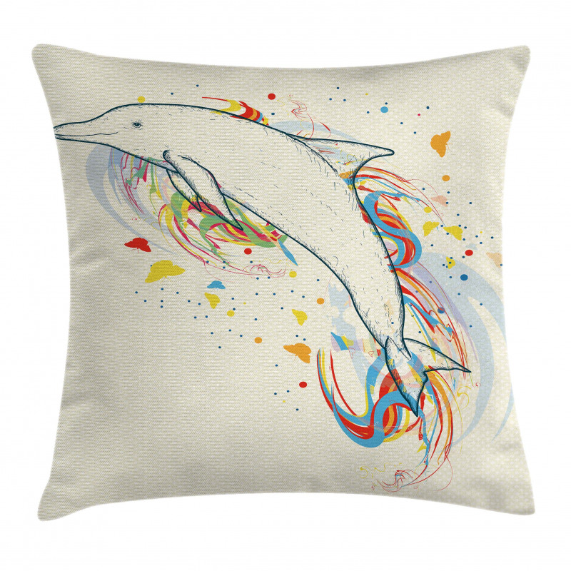 Fish Rainbow Color Pillow Cover