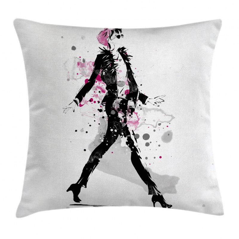 Woman Catwalk Pillow Cover