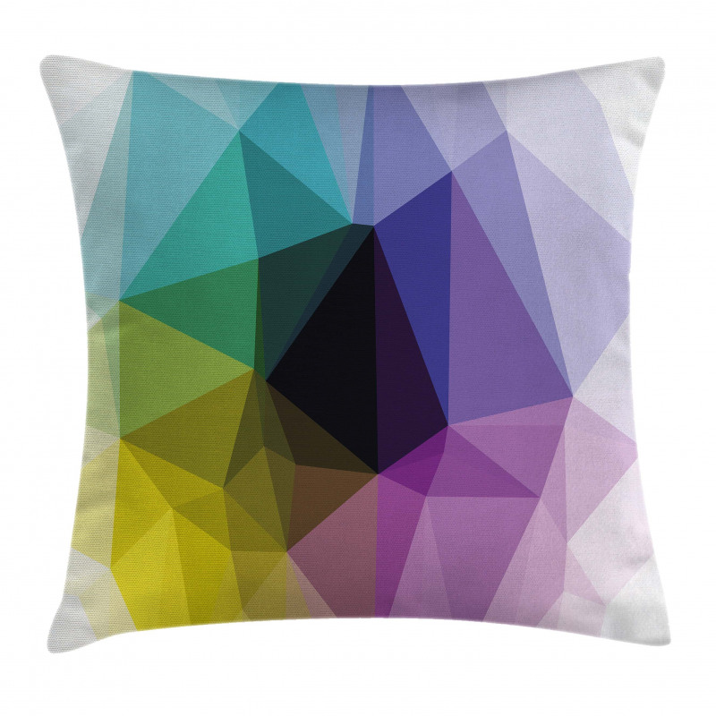 Triangles Color Shades Pillow Cover
