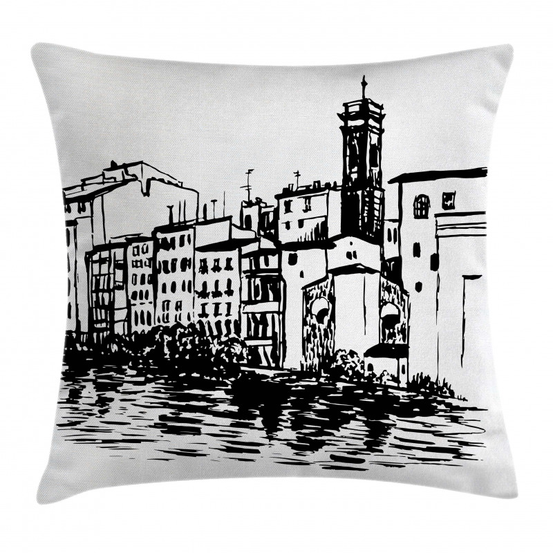 Venice City Historical Pillow Cover